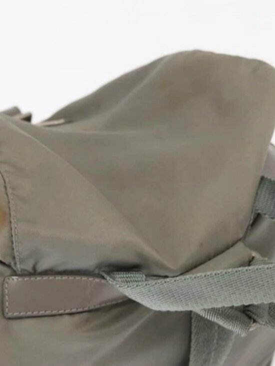 PRADA Backpack Nylon Gray Silver Auth 165573 main image 8